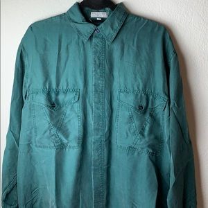 Green Silk Shirt